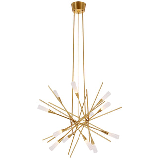 Buy gild-and-white-shade Stellar Outdoor (Damp) Chandelier by Visual Comfort Signature