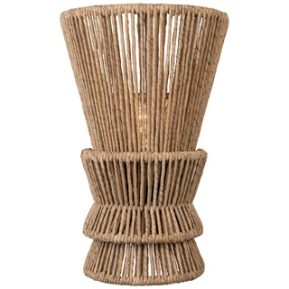 Buy bronze-and-natural-abaca Antigua Outdoor (Damp) Sconce by Visual Comfort Signature
