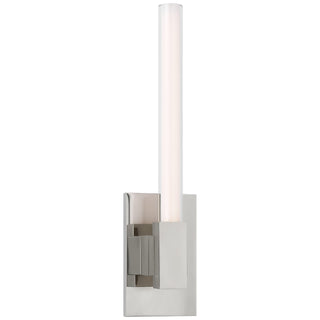 Buy polished-nickel-with-white-glass-glass-and-white-shade Mafra Outdoor (Damp) Sconce by Visual Comfort Signature