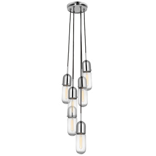 Buy polished-nickel-with-clear-glass-glass Junio Outdoor (Damp) Pendant by Visual Comfort Signature