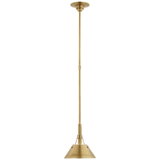 Buy hand-rubbed-antique-brass-with-hand-rubbed-antique-brass-glass Turlington Outdoor (Damp) Pendant by Visual Comfort Signature