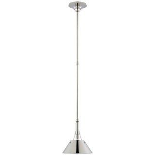 Buy polished-nickel-with-polished-nickel-glass Turlington Outdoor (Damp) Pendant by Visual Comfort Signature