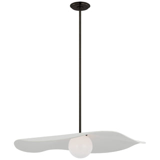 Buy bronze-with-matte-white-glass-and-white-shade Mahalo Outdoor (Damp) Pendant by Visual Comfort Signature