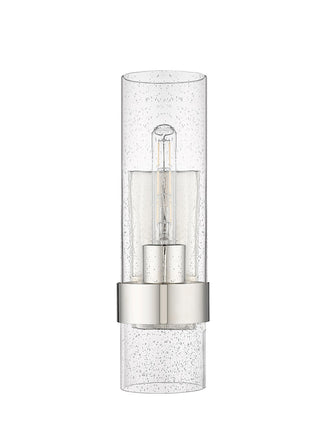 Buy polished-nickel-with-clear-seeded-glass-and-clear-seedy-shade Outdoor (Damp) Sconce by Millennium