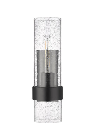 Buy matte-black-with-clear-seeded-glass-and-clear-seedy-shade Outdoor (Damp) Sconce by Millennium