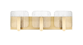 Buy vintage-brass-with-clear-textured-glass-and-clear-textured-shade Rimini Vanity by Millennium