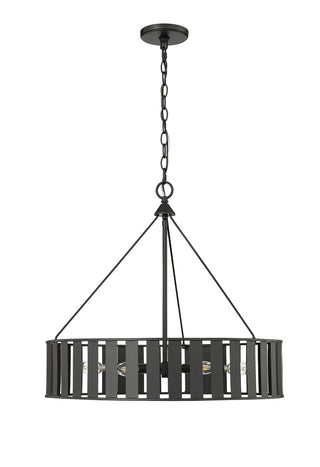 Buy matte-black-and-metal-shade Stella Chandelier by Millennium