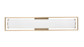 Buy modern-gold-with-white-glass-and-white-shade Teylor Vanity by Millennium