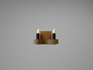 Buy teak Flow Outdoor (Damp) Wall Lamp by Accord Lighting