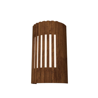 Buy imbuia Slatted Outdoor (Damp) Wall Lamp by Accord Lighting