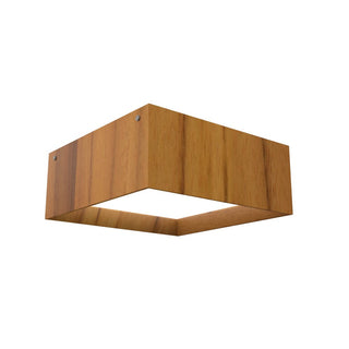 Buy teak-and-orange-shade Squares Outdoor (Damp) Ceiling Mount Light by Accord Lighting