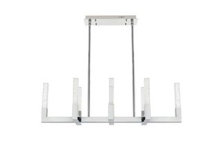 Buy chrome-with-clear-glass-and-clear-textured-shade Noemi Pendant by Elegant Lighting