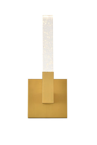 Buy satin-gold-with-clear-glass-and-clear-textured-shade Noemi Sconce by Elegant Lighting