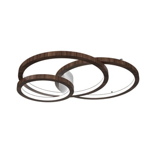 Buy american-walnut-and-amber-brown-shade Frame Outdoor (Damp) Ceiling Mount Light by Accord Lighting