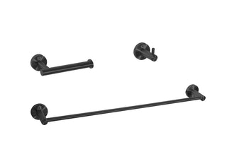 Buy matte-black stainless steel 3-Piece Bathroom Hardware Set Accessory by Elegant Lighting