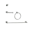 stainless steel 4-Piece Bathroom Hardware Set Accessory by Elegant Lighting