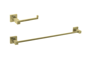 Buy brushed-gold stainless steel 2-Piece Bathroom Hardware Set Accessory by Elegant Lighting