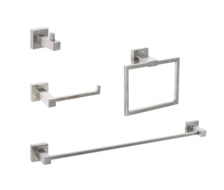 Buy brushed-nickel stainless steel 4-Piece Bathroom Hardware Set Accessory by Elegant Lighting