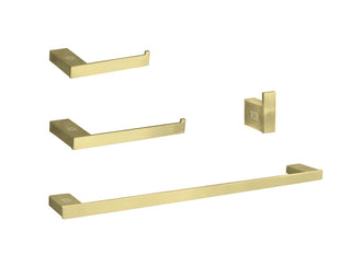 Buy brushed-gold stainless steel 4-Piece Bathroom Hardware Set Accessory by Elegant Lighting