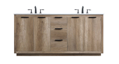 Blake Vanity by Elegant Lighting – Lights: One Light (72.00"L x 22.00"W x 34.00"H) – Finish: Natural Oak – Elegant Lighting-VF19472DNT