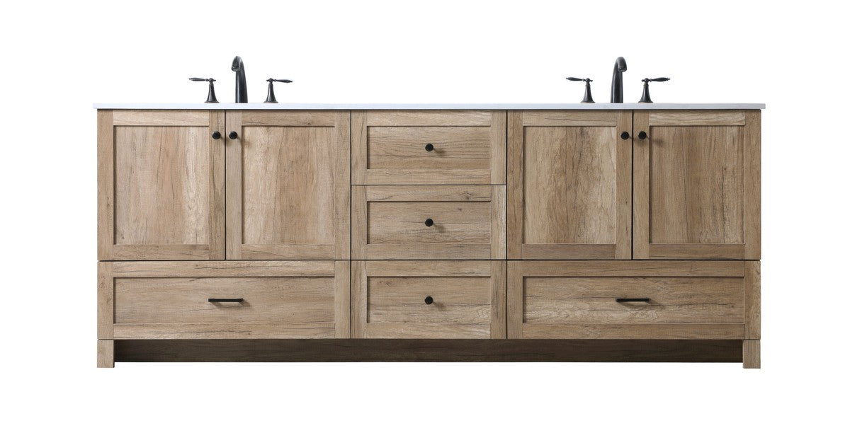 Soma Vanity by Elegant Lighting – Lights: One Light (84.00"L x 19.00"W x 34.00"H) – Finish: Natural Oak – Elegant Lighting-VF2884DNT