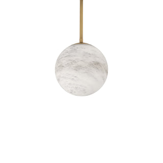 Buy aged-brass-and-white-shade Pisces Mini Pendant by Modern Forms
