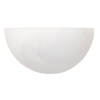 Buy matte-white-with-white-faux-alabaster-glass-and-white-shade Crescent Sconce by Capital Lighting
