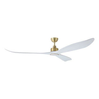 Buy satin-brass-finish-with-matte-white-blades Westerly Ceiling Fan by Eglo USA