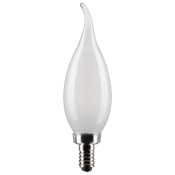 Flame Tip 5 Watt E12 CA10 120V Outdoor (Wet)LED 5000k Light Bulb by Satco