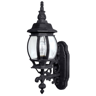 Buy black-and-clear-seedy-shade French Country Wall Lantern by Capital Lighting