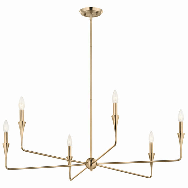 Kichler - 52690CPZ - Six Light Chandelier - Alvaro - Champagne Bronze from Lighting & Bulbs Unlimited in Charlotte, NC