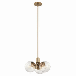 Buy champagne-bronze-with-clear-glass-and-clear-shade Silvarious Chandelier by Kichler
