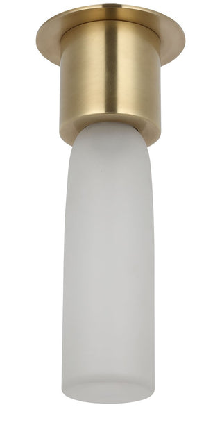 Buy hand-rubbed-antique-brass-with-clear-etched-glass-glass Volver Outdoor (Damp) Flush Mount Ceiling Light by Visual Comfort Modern