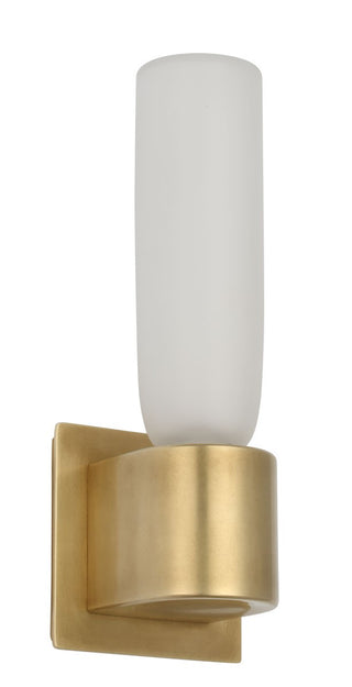 Buy hand-rubbed-antique-brass-with-clear-etched-glass-glass Volver Outdoor (Damp) Sconce by Visual Comfort Modern