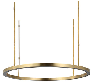 Buy hand-rubbed-antique-brass-with-acrylic-glass Stagger Outdoor (Damp) Chandelier by Visual Comfort Modern