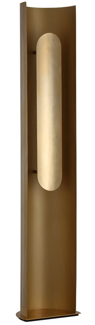 Buy hand-rubbed-antique-brass-with-brass-glass Shielded Floor Lamp by Visual Comfort Modern