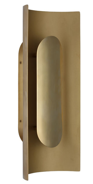 Buy hand-rubbed-antique-brass-with-brass-glass Shielded Outdoor (Damp) Sconce by Visual Comfort Modern