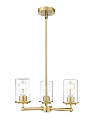 Buy luxe-gold-with-clear-glass-and-clear-shade Thayer Outdoor (Damp) Chandelier by Z-Lite