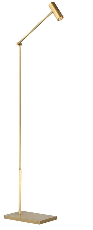Buy hand-rubbed-antique-brass-with-aluminum-or-brass-glass Ponte Floor Lamp by Visual Comfort Modern