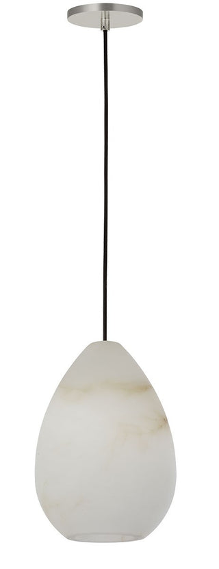 Buy polished-nickel-with-alabaster-glass Alina Outdoor (Damp) Pendant by Visual Comfort Modern