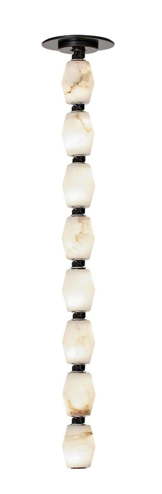 Buy bronze-with-alabaster-glass-and-natural-cream-shade Collier Outdoor (Damp) Pendant by Visual Comfort Modern