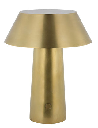 Buy hand-rubbed-antique-brass-with-aluminum-or-brass-glass-and-metal-shade Sesa Table Lamp by Visual Comfort Modern