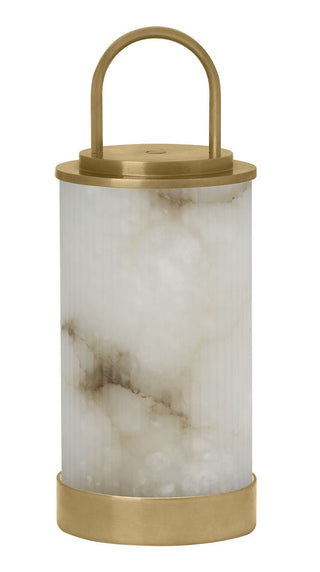 Buy hand-rubbed-antique-brass-with-alabaster-glass Tawa Table Lamp by Visual Comfort Modern