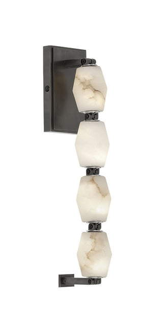 Buy bronze-with-alabaster-glass-and-natural-cream-shade Collier Outdoor (Damp) Sconce by Visual Comfort Modern