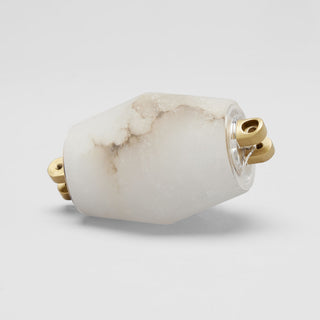 Buy hand-rubbed-antique-brass-with-alabaster-glass Collier Outdoor (Damp) Chandelier by Visual Comfort Modern