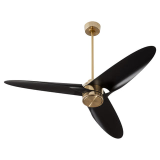 Buy aged-brass-finish-with-matte-black-blades Xega Outdoor (Damp) Ceiling Fan by Oxygen