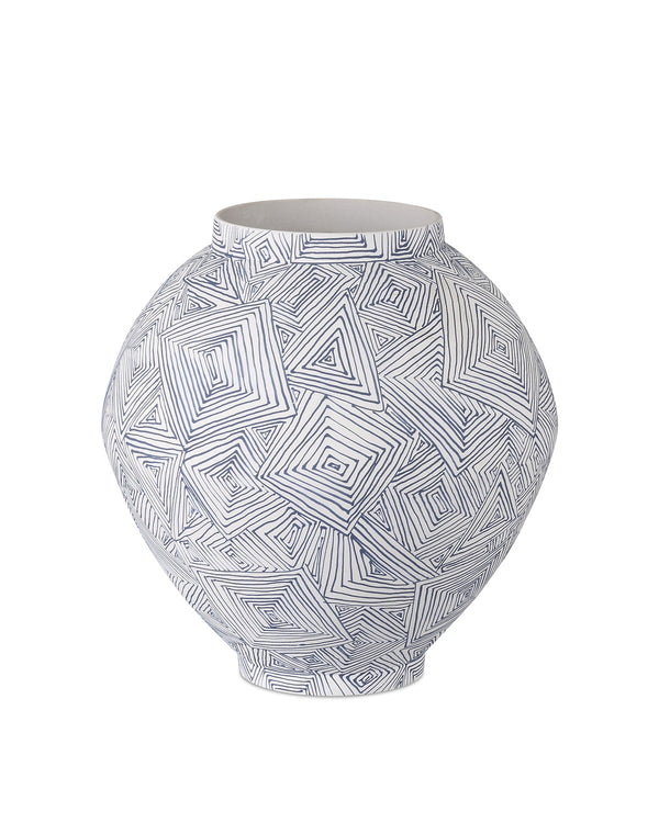 Blue Zag Collection Vase by Currey and Company