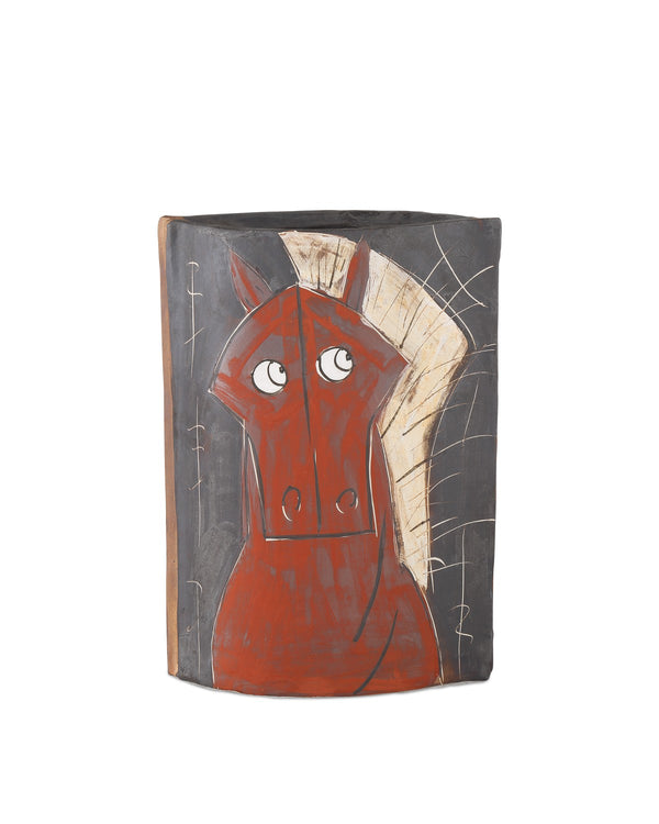 Artisitc Horse Collection Vase by Currey and Company