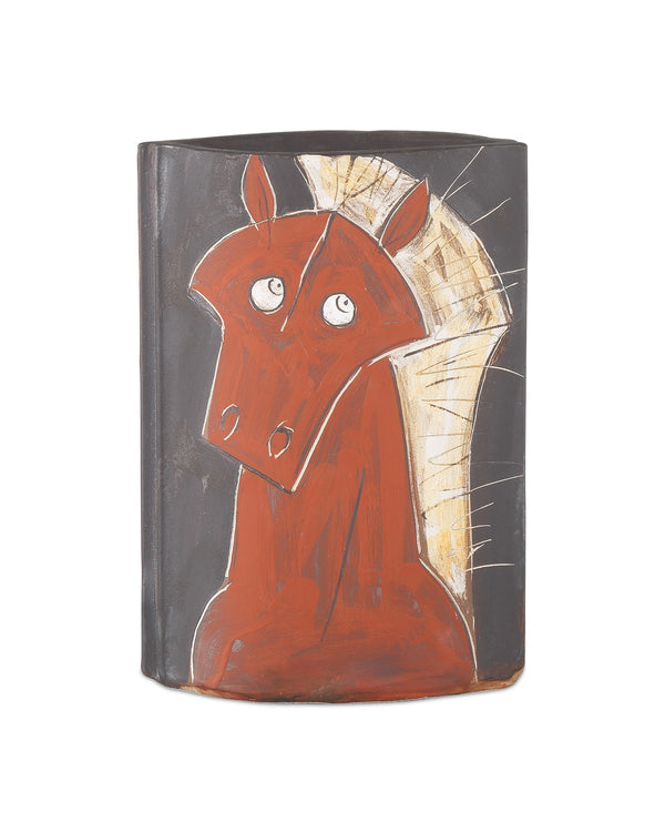Artisitc Horse Collection Vase by Currey and Company