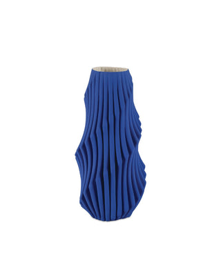 Blue Pleat Collection Vase by Currey and Company